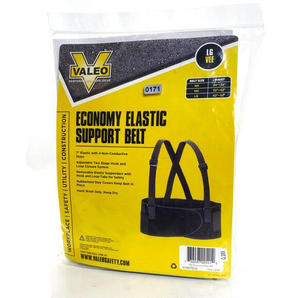 Valeo Economy Elastic Support Belt Size Large Performance Work Gear NEW - Picture 1 of 3